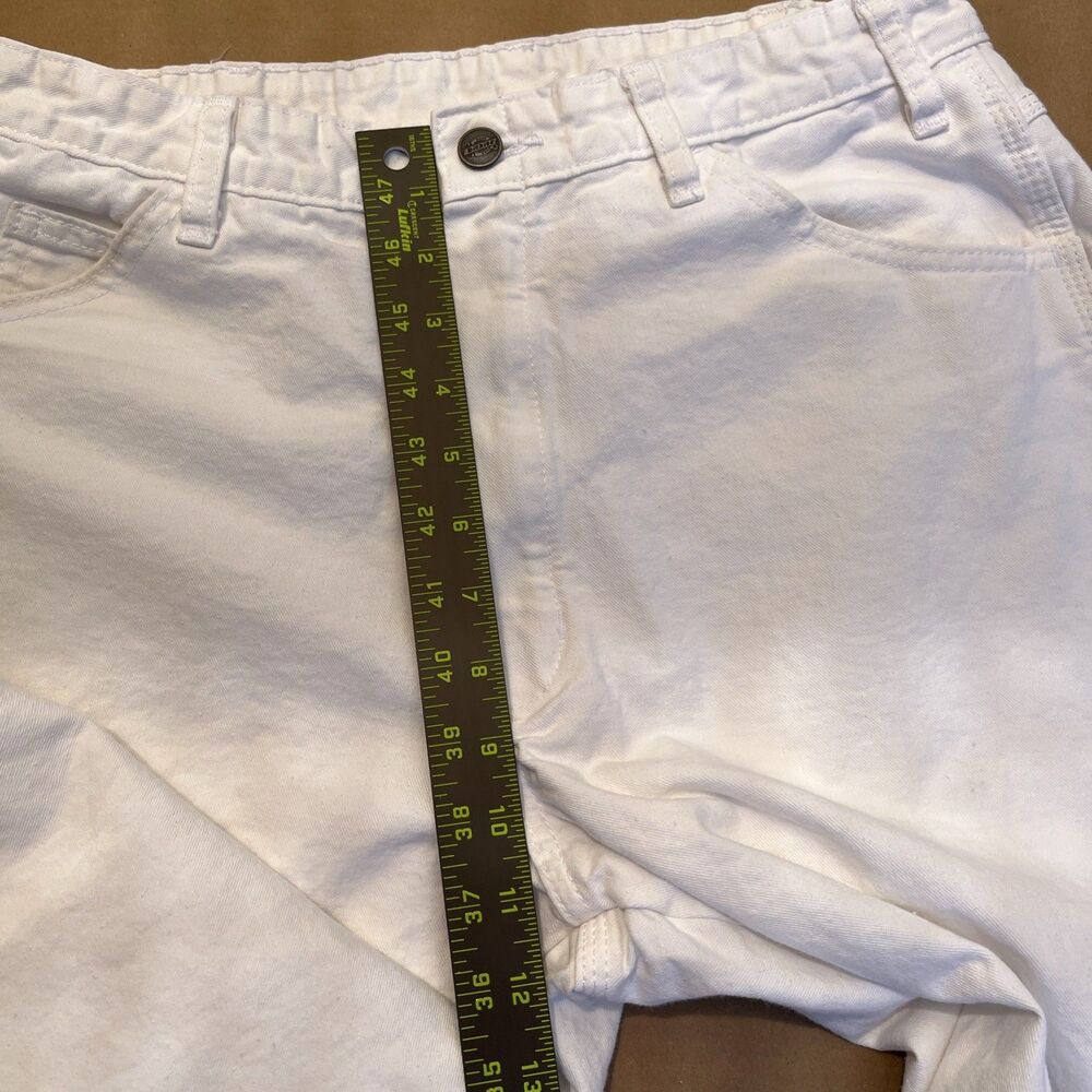Dickies Pants Mens 32x32 White Canvas Carpenter Painter Relaxed Fit Workwear - Picture 4 of 16
